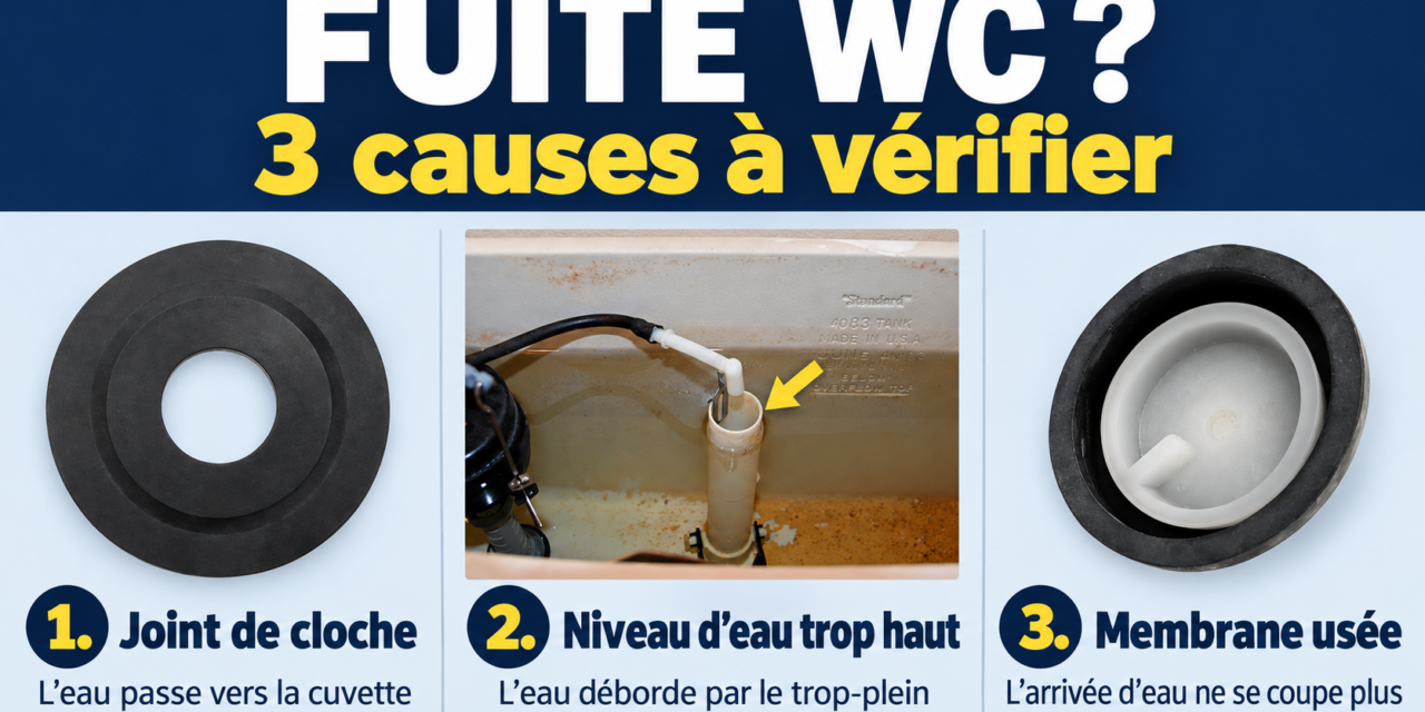 3 endroits où ton WC perd de l&rsquo;eau