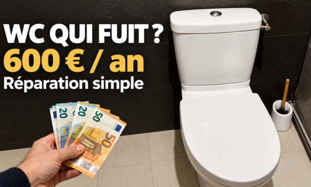 WC qui fuit = 600€/an gaspillés : réparation simple