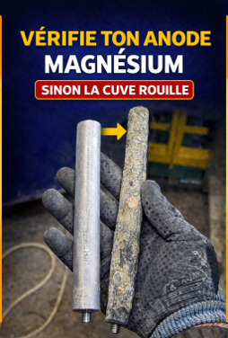 Chauffe-eau : changer l’anode magnésium ou la cuve rouille