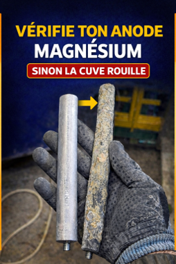 Chauffe-eau : changer l’anode magnésium ou la cuve rouille
