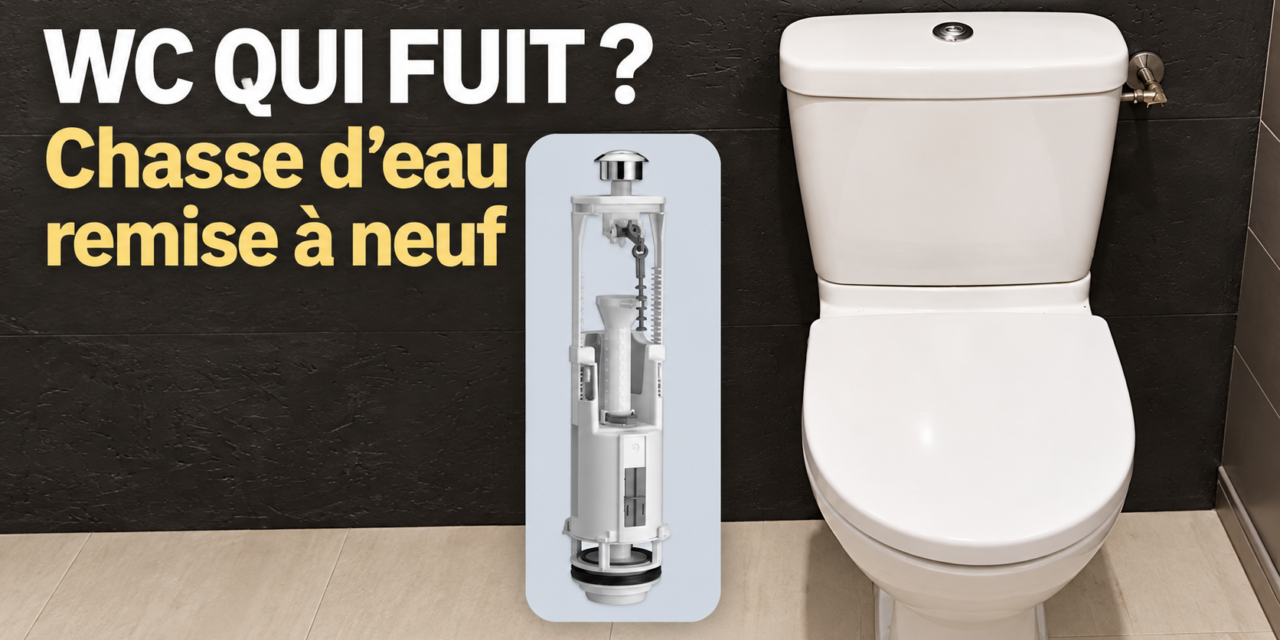 WC qui fuit : remplacement complet du mécanisme de chasse