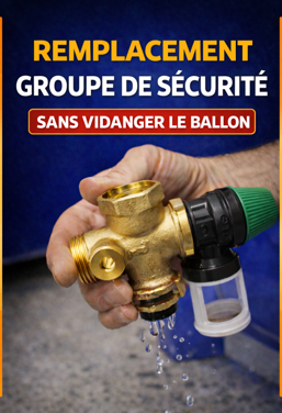 Remplacer un groupe de sécurité SANS vider le chauffe-eau