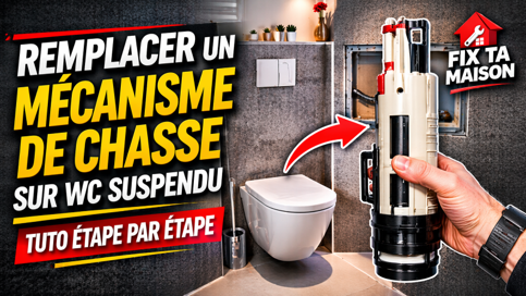 Remplacer un mécanisme de chasse sur WC suspendu | Tuto étape par étape
