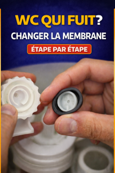 WC qui coule en continu : changer la membrane du robinet flotteur (réglage niveau d’eau)