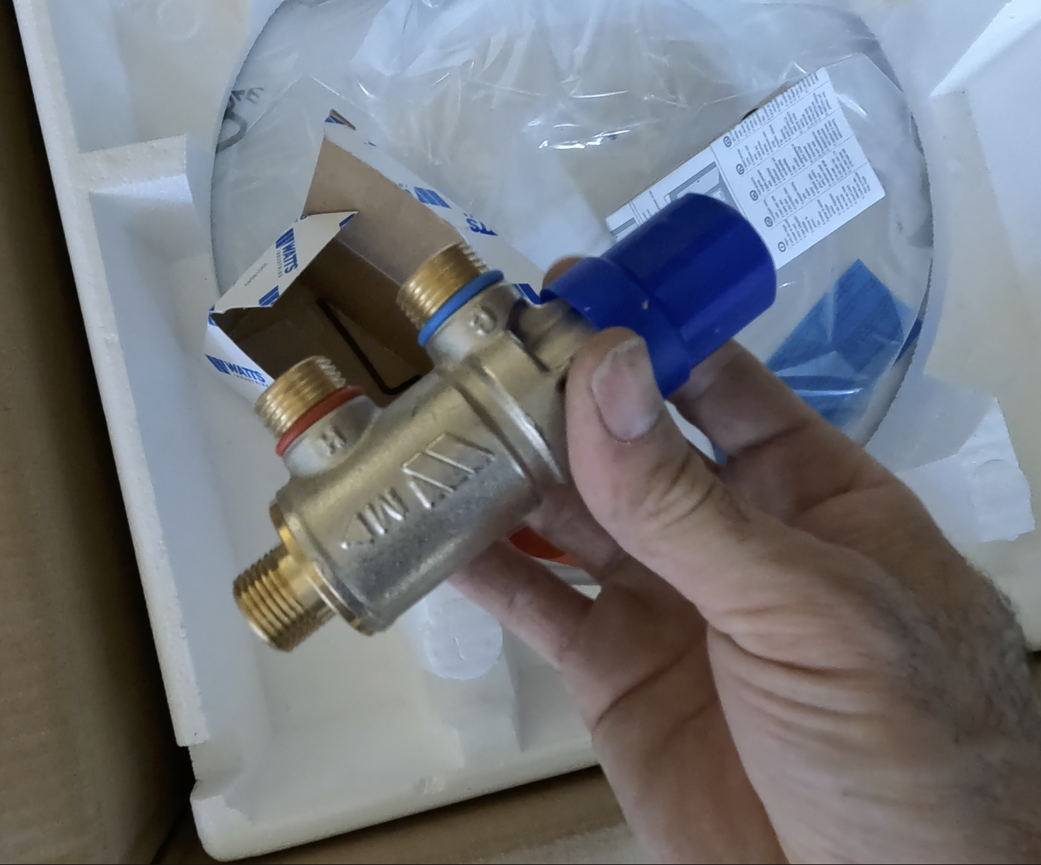 Mitigeur thermostatique Watts INSTAMIX utilisé sur l'installation